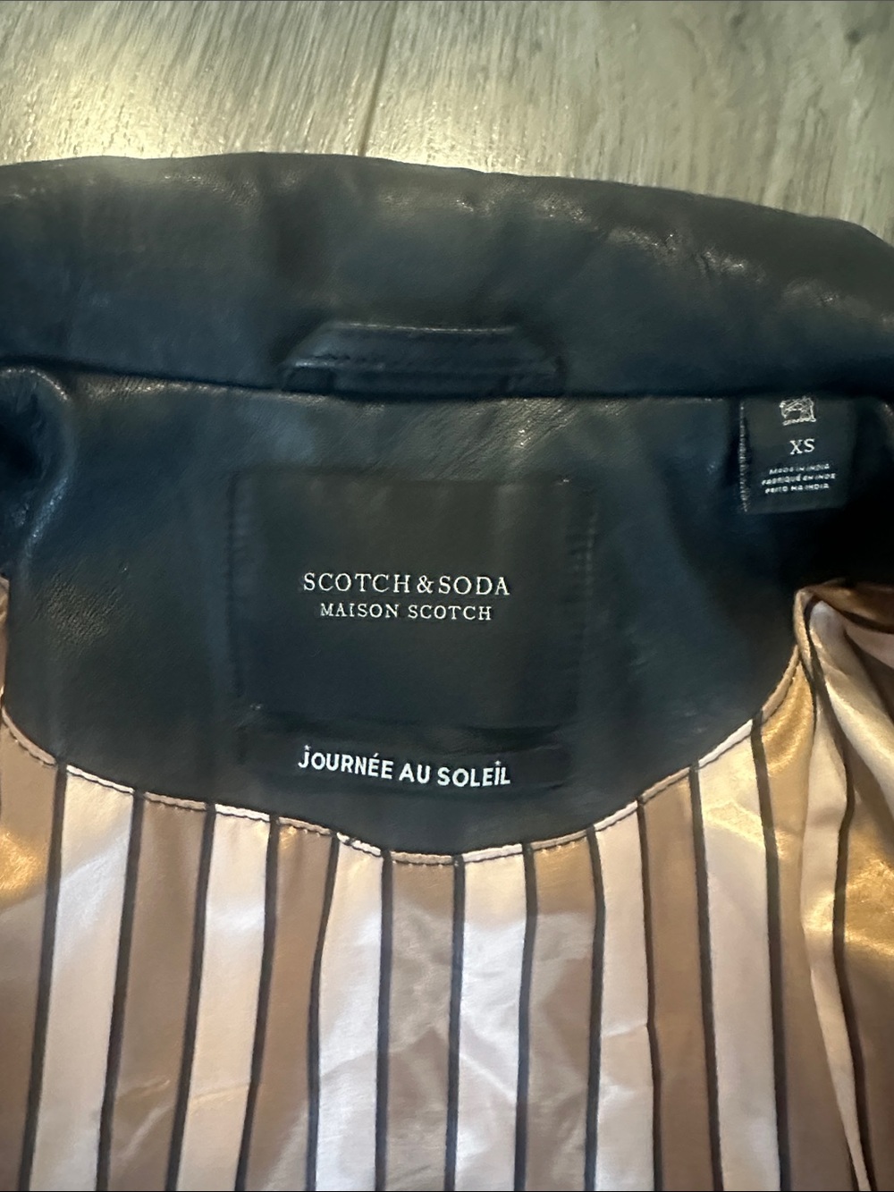 Scotch & Soda Black Leather Moto Jacket - Picture 4 of 5